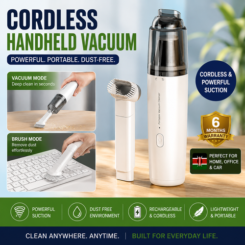 🔥HOT SALE🔥 COD！Handheld Wireless Vacuum — Mini High-Power Cleaner for Car and Home.Nairobi stock ships within 48H, delivered within 3days