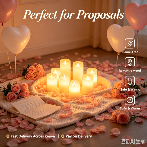 Warm LED Candle Lamp for Romantic Home Decor in Kenya