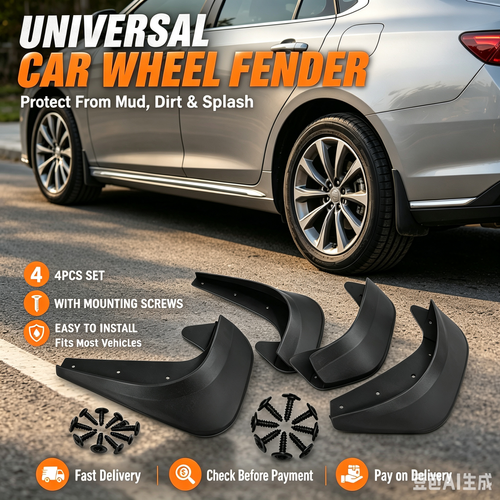 Universal Car Mudguards | Shield Your Car from Mud, Water and Gravel Splashes