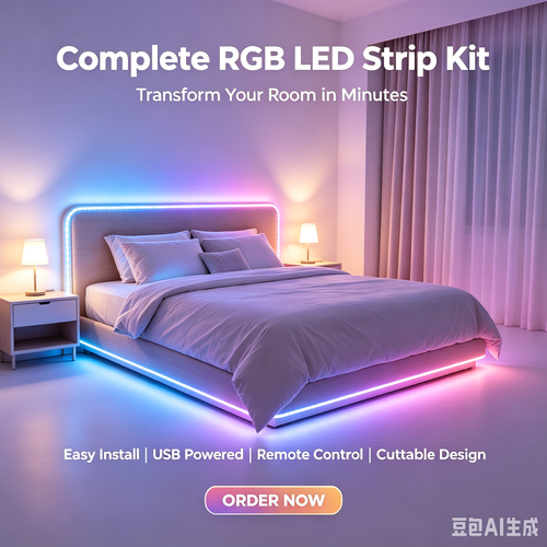 RGB LED Strip Light Kit with App & Remote Control | USB TV Backlight for Home Decor