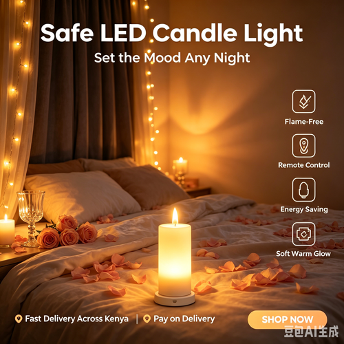 Warm LED Candle Lamp for Romantic Home Decor in Kenya