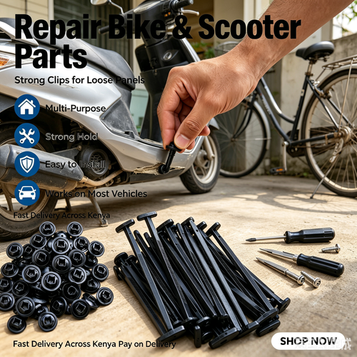 Nylon Cable Tie Buckles 100pcs Pack  — Fix Loose Panels Easily — Works on Cars, Scooters, Bikes & Home Decor