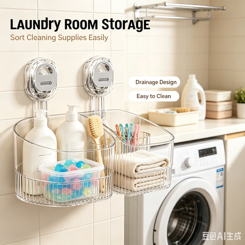 Wall Mounted Suction Storage Basket Organizer For Bathroom And Kitchen Space Saving Solution Kenya