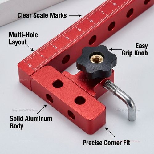 📢📢50% OFF !! 📢📢50% OFF !! ⏰ Durable Precision Positioning Clamping Squares Set – Aircraft-Grade Aluminum, Perfect 90° Angles in Seconds,Woodworking right-angle fixing clamp