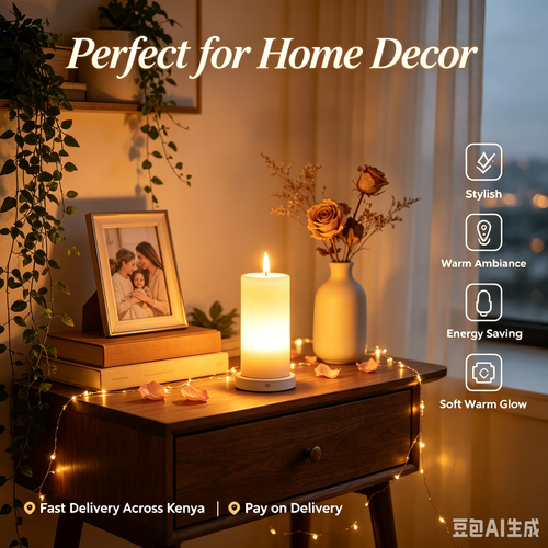 Warm LED Candle Lamp for Romantic Home Decor in Kenya
