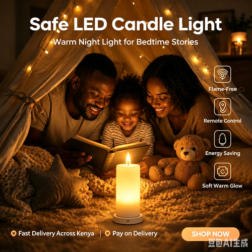 Warm LED Candle Lamp for Romantic Home Decor in Kenya
