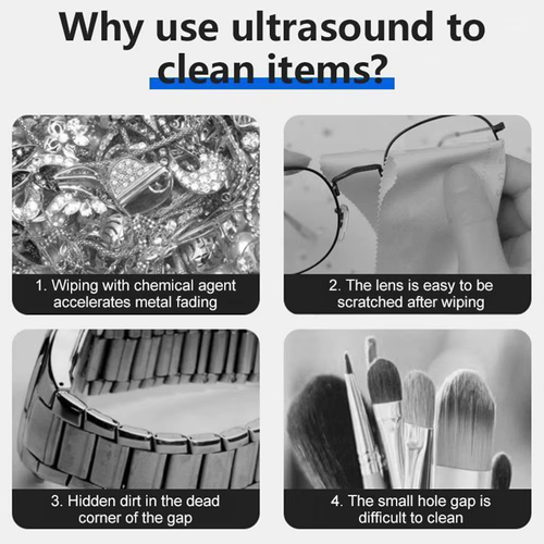 Ultrasonic cleaning machine contact lens cleaning box household timer jewelry watch toothbrush high frequency vibration