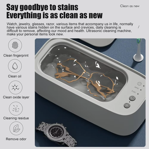 Ultrasonic cleaning machine contact lens cleaning box household timer jewelry watch toothbrush high frequency vibration