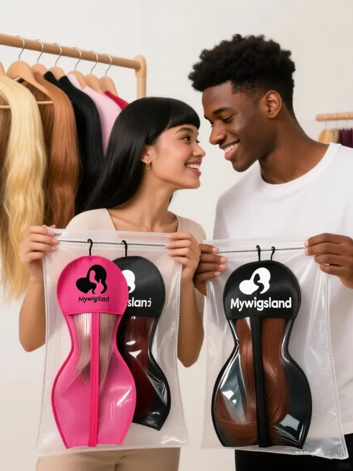 🔥Buy 1 get 2 free🔥New Design Hourglass-Shaped Wig Storage Bag with Hanger👨‍👩‍👧‍👦