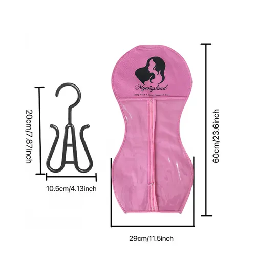 🔥Buy 1 get 2 free🔥New Design Hourglass-Shaped Wig Storage Bag with Hanger👨‍👩‍👧‍👦