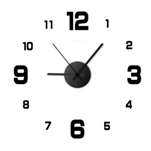 Creative personalized digital clock diy acrylic mute wall clock study living room wall sticker clock