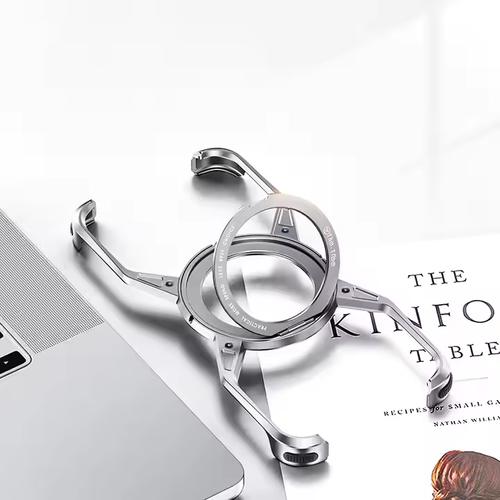 Rotating magnetic bracket suitable for Apple 16promax mobile phone case heat dissipation hollow aluminum alloy iphone15 borderless
