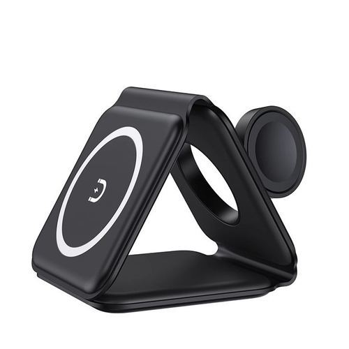 3in1magnetic wireless charger stand foldable 15w fast charging station portable wireless charger for airpods