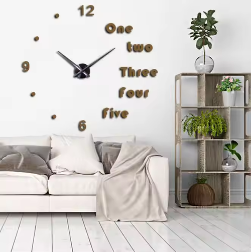 Popular Model Large Wall Clock Mirror Digital 3d Watch Wall Living Room Diy Clock