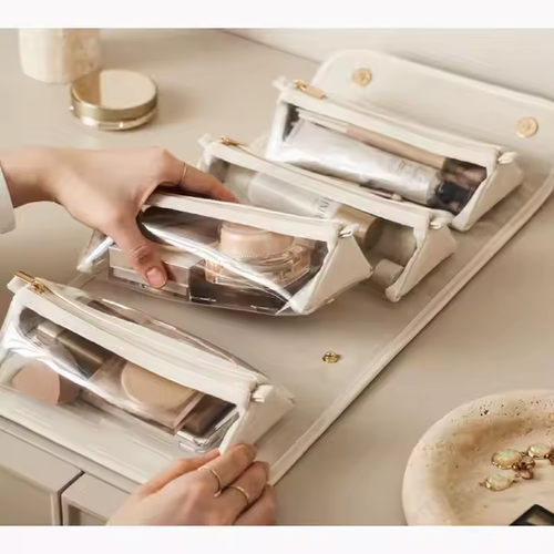New design foldable cosmetic bag detachable portable large capacity travel portable storage waterproof storage bag