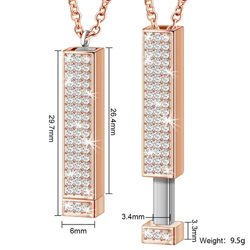 Diamond-studded retractable three-dimensional stick necklace for women, light luxury niche high-end accessories