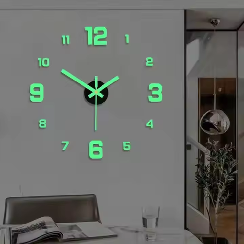 Creative personalized digital clock diy acrylic mute wall clock study living room wall sticker clock