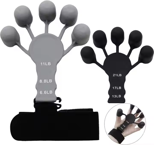 Silicone finger trainer wrist puller exercise strength finger flexion and extension gripper