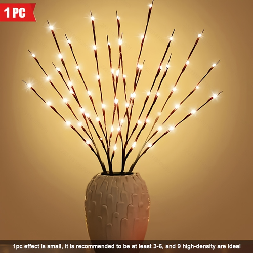 30'' DIY Willow Twig Artificial Tree With 60 Led Lights Warm White Usb Led Branch Light for Vase Room Christmas Decoration