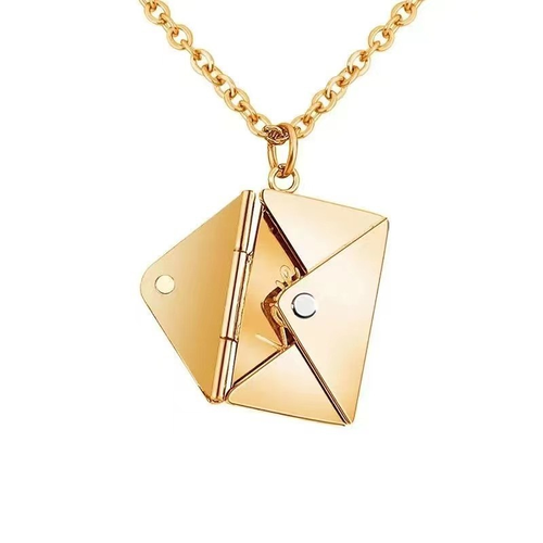 Secret message envelope necklace hidden message necklace pouch mom necklace