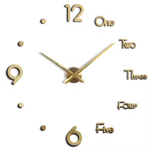 Popular Model Large Wall Clock Mirror Digital 3d Watch Wall Living Room Diy Clock
