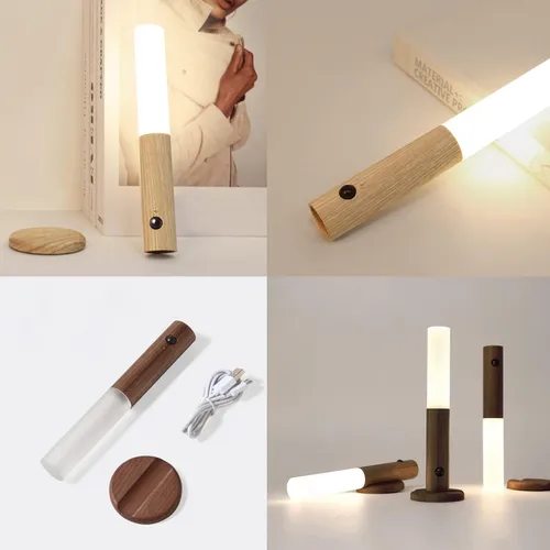 LED Portable Rechargeable Wall Light, Handheld Self-Adhesive Magnetic, with Motion Sensing