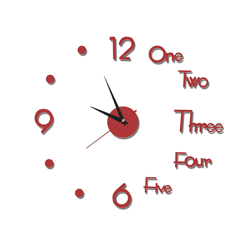 Popular Model Large Wall Clock Mirror Digital 3d Watch Wall Living Room Diy Clock