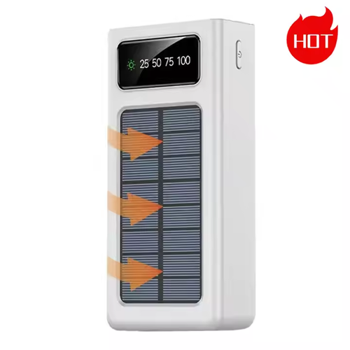 🔥High Quality Power Pack 20000 mAh Solar Power Pack Light Emitting Diode Filler Light 2A Ultra Fast Charging with 4 Cables Portable Power Pack
