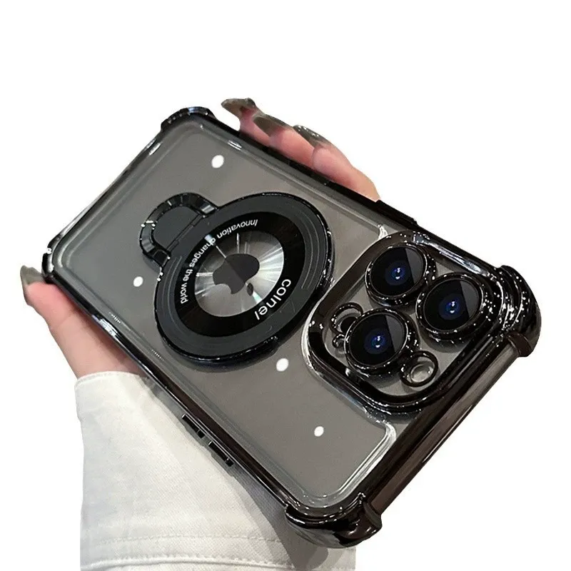 Airbag Anti-fall iPhone Case with Invisible Ring Stand