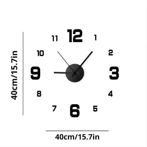 Creative personalized digital clock diy acrylic mute wall clock study living room wall sticker clock
