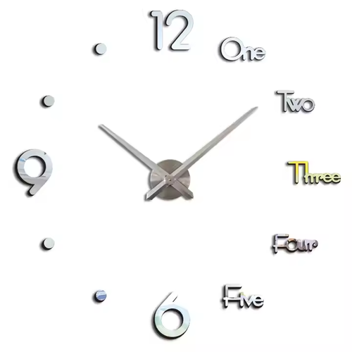 Popular Model Large Wall Clock Mirror Digital 3d Watch Wall Living Room Diy Clock