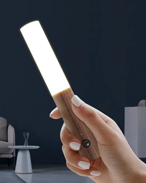 LED Portable Rechargeable Wall Light, Handheld Self-Adhesive Magnetic, with Motion Sensing