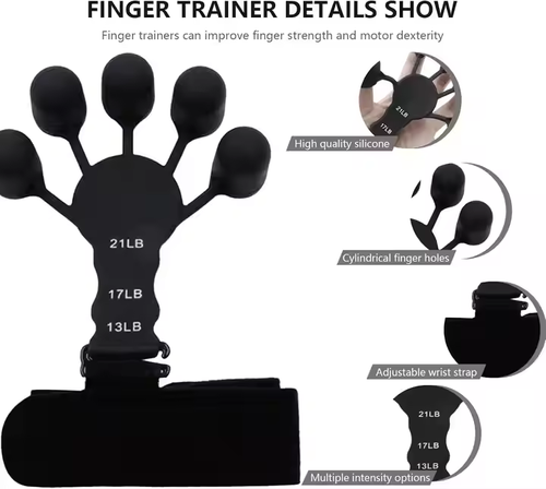 Silicone finger trainer wrist puller exercise strength finger flexion and extension gripper