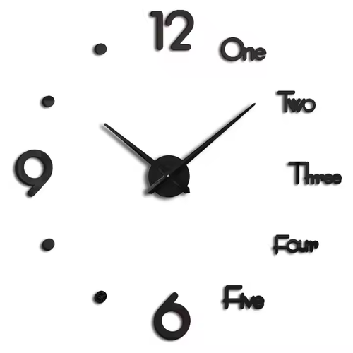 Popular Model Large Wall Clock Mirror Digital 3d Watch Wall Living Room Diy Clock