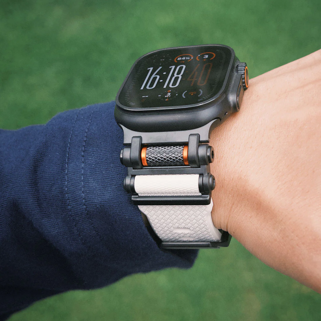 Apple Watch Band Rotating Retractable Metal Connector Silicone Watch Band