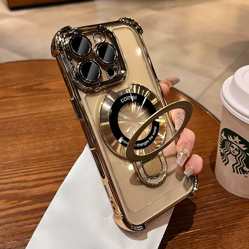 Airbag Anti-fall iPhone Case with Invisible Ring Stand