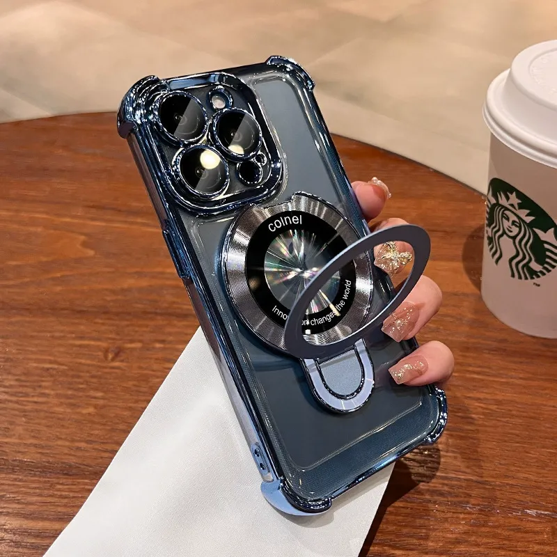 Airbag Anti-fall iPhone Case with Invisible Ring Stand
