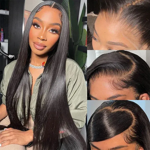 28 inch 13x6 HD Full Lace Front Wig Straight Human Hair