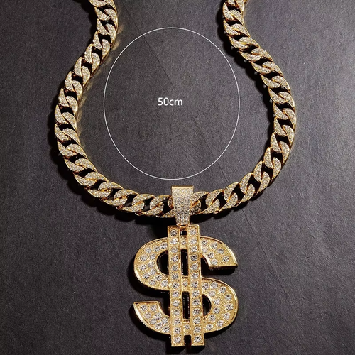 Fashion Cuban Necklace Jewelry Men Hipster Hip Hop Accessories Classic Dollar Pendant