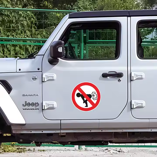 Funny No Farting Vinyl Car Sticker  Durable PET Car Body Sticker
