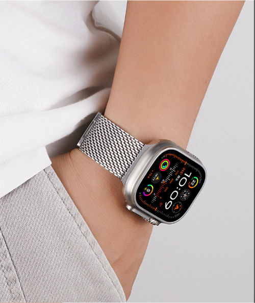 Milanese Loop Apple Watch Stap (42 44 SE 45 46 49mm)