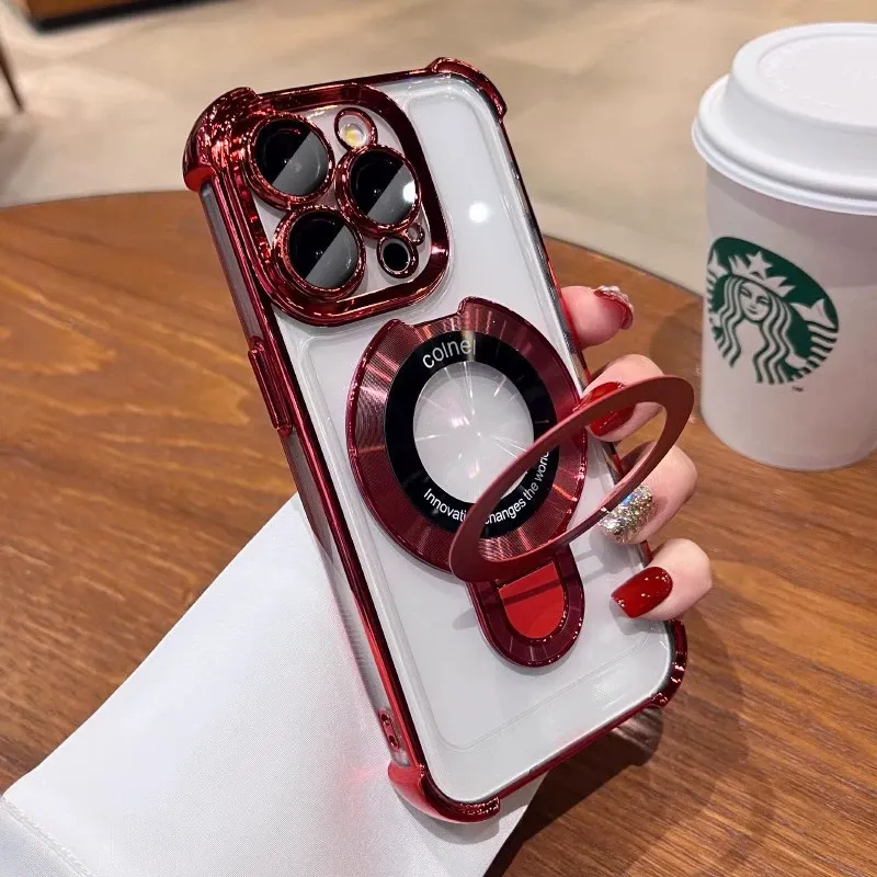 Airbag Anti-fall iPhone Case with Invisible Ring Stand