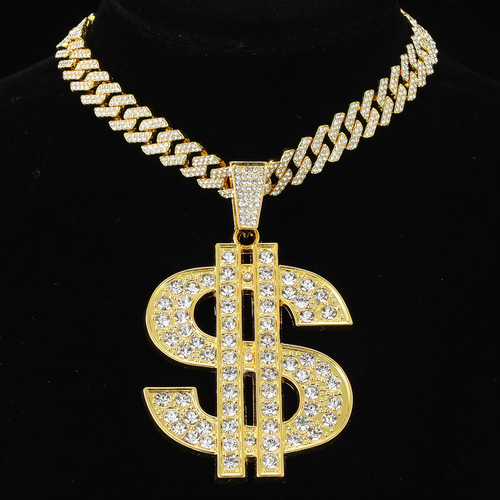 Fashion Cuban Necklace Jewelry Men Hipster Hip Hop Accessories Classic Dollar Pendant