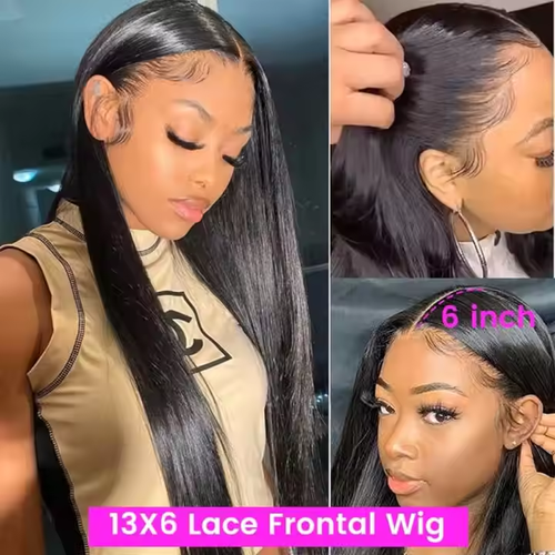 28 inch 13x6 HD Full Lace Front Wig Straight Human Hair
