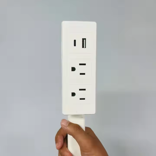 Power outlet extender swivels 180 ° Power outlet extender for sofas, nightstands, behind desks