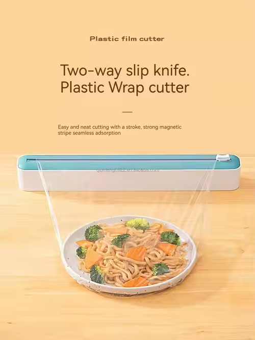 New style plastic wrap cutter suction cup wall mounted plastic wrap cutting box kitchen divider