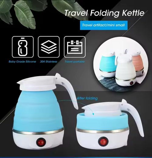 New foldable kettle home travel abroad portable dormitory insulation kettle small mini automatic power off