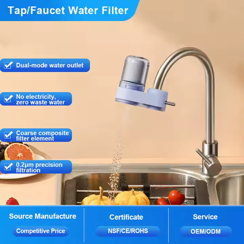 Home High Quality Household Pre-ceramic Filter Manual Electric Tap Water Purifier with Activated Carbon Filter