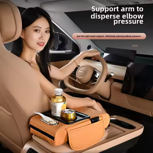 Four-in-one car multifunctional armrest box heightening pad tissue box water cup holder high-end central armrest box