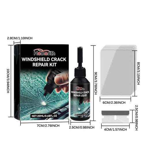 Automotive glass repair fluid